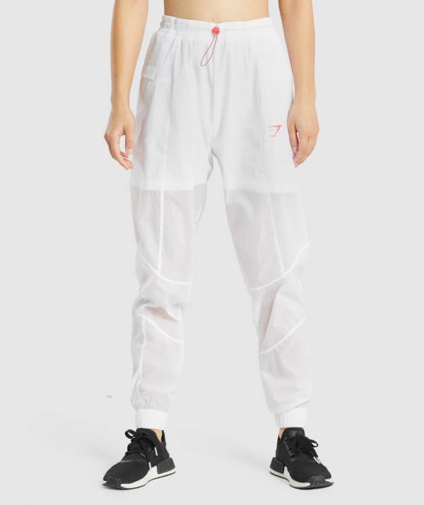 Damske Joggers Gymshark Pulse Woven Biele | WL9347201